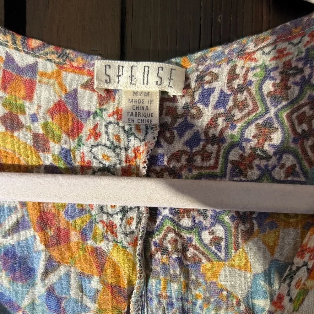 Spense Multicolor Patterned Tank Top - Picture 2 of 4